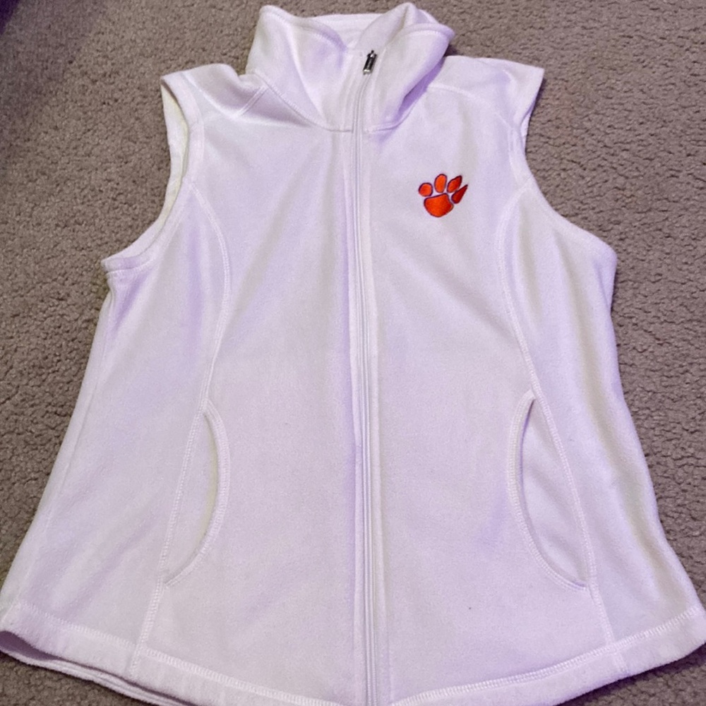 White Clemson Vest! Lands End size small! Great condition!!